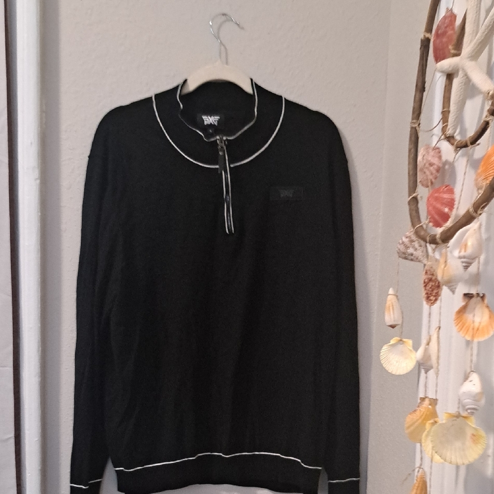 PXG Black V-Neck Sweater